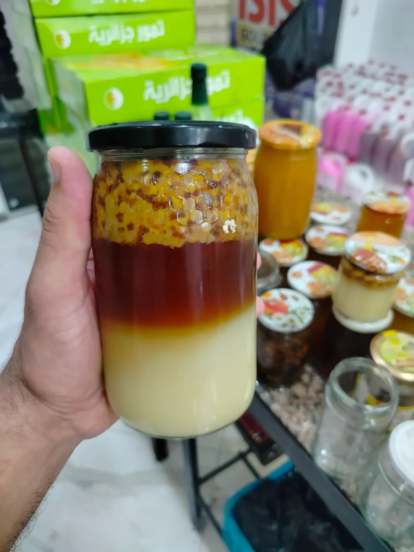 مزيج عسل كاليتوس عسل جرجير حبوب لقاح